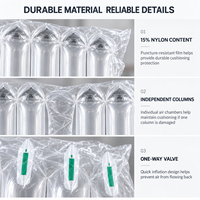 Sac gonflable de protection à colonnes d'air 65 µm, 7 colonnes, pour bouteilles de vin, emballage, fournisseur en gros