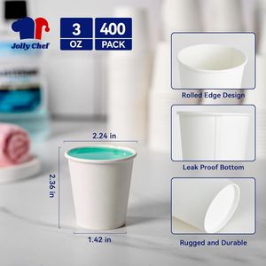 400 Bicchieri di Carta Monouso per Casa, Ufficio, Scuola, Negozio, Bagno, Bicchieri per Collutorio - Product Image 3