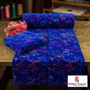 Tissu en velours imprimé feuille d'aluminium de haute qualité, multicolore, pour vêtements de mode, décoration intérieure, textile, fabricant de tissus sur mesure OEM ODM - Product Image 2