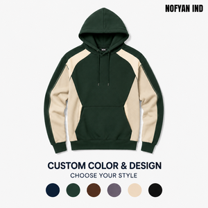 Sweat à capuche en molleton français personnalisé 100% coton, coupe classique, pull-over, fabricant OEM ODM, étiquette privée - Product Image 4