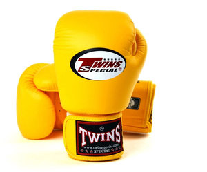 Custom Made TWINS Boxing Sparring <b>Gloves</b> Premium Quality Genuine Cowhide Leather Yellow Color Boxing <b>Gloves</b> for Adults - Product Image 1