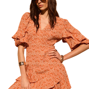 Vestido mini estampado para mujer, vestido de moda de manga larga - Product Image 4