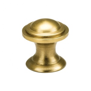 Modern Brushed Brass Cabinet Knob Round Traditional Design Durable <b>Gold</b> Finished Furniture Hardware for <b>Kitchen</b> Use Home Office - Product Image 6