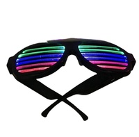 Lunettes lumineuses LED Halloween, lunettes néon scintillantes pour fête de Noël, lunettes de soleil lumineuses clignotantes, lunettes de festival, fournitures pour lunettes