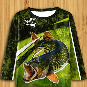 Camisetas y Uniformes de Pesca Personalizados al por Mayor de Alta Calidad / Camisetas para Torneos de Pesca - Spandex/Poliéster UPF 50 de Secado Rápido - Product Image 1