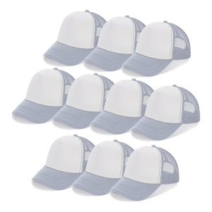Gorra Trucker de Malla Morada y Blanca de 6 Paneles, Ajustada, Unisex, para Adulto, Estilo Casual de Béisbol, Color Sólido, Estilo Snapback, con Bloques de Color y Perlas - Product Image 2