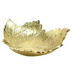 Bandeja de Servicio de Alimentos de Aluminio Color Dorado con Bandeja de Servicio en Forma de Hoja de Primera Calidad para Uso en Hoteles y Restaurantes - Product Image 4