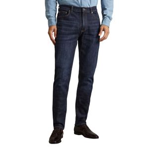 High Quality Classic Fit Denim <b>Jeans</b> Dark Indigo Wash Premium Cotton Fabric Durable Workwear Trousers For Men - Product Image 1
