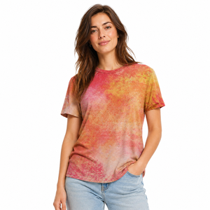 Custom Wholesale 100% Cotton Unisex Tie Dye T-shirt Vintage Streetwear Oversized Marble Effect Acid Wash Men Women Tee Shirt - Product Image 1
