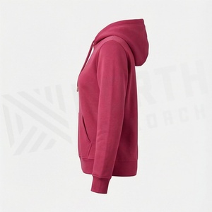 Sweat à capuche décontracté pour femme, coupe ample, épaules tombantes, manches longues, en molleton de coton brossé, couleur personnalisable, imprimé sur mesure, hiver - Product Image 3