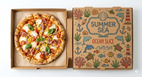 Boîtes d'expédition personnalisées en carton ondulé recyclé imprimé de 7 à 18 pouces, design gaufré, biodégradables, pliables, pour pizzas, aliments pour animaux et collations