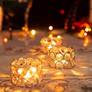 Centres de table décoratifs Chandeliers en métal Bol Bougeoirs en cristal - Product Image 1