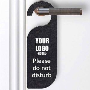 Fabricant de porte-clés en cuir personnalisés pour hôtels, logo personnalisé, étiquette de chambre d'hôtesse avec message « Ne pas déranger », vente en gros - Product Image 3