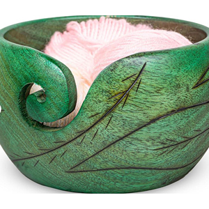 Hand-Painted Yarn Bowl | Colorful Ceramic Organizer for Crochet & Knitting Supplies | Artistic Handmade Craft by AYAANS - Product Image 5