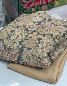 ผ้าพิมพ์ลายผ้าฝ้ายวอยล์ปักลายดอกไม้ดิจิทัลน้ำหนักเบาระบายอากาศได้ดีวัสดุสำหรับตัดเย็บชุดเดรสสตรี - Product Image 1