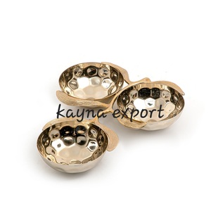 Fancy Decorative Brass Metal Gold Plated Polished Handmade Eco-Friendly Party Food Display Bowl - Product Image 3