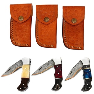 Couteau pliant artisanal en cuivre et acier Damas, manche en bois, logo personnalisé, couteau de poche OEM/ODM, couteau de camping et de chasse EDC UA - Product Image 6