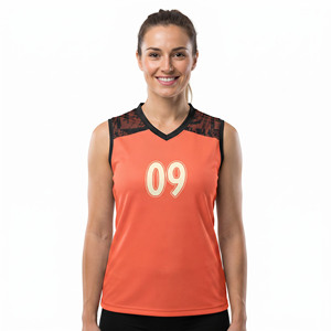 Camiseta sin Mangas de Voleibol con Cuello en V para Mujer, Chaleco de Voleibol 100% Poliéster, Camiseta Deportiva de Voleibol para Dama, Venta al Por Mayor - Product Image 1