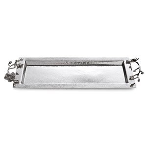 Modern Matte Silver Metal Serving Paddle Tray Long Rectangular <b>Aluminum</b> Serving Board with Handle Industrial Style Appetizer - Product Image 4
