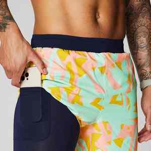 Pantalones Cortos Deportivos para Hombre, Sublimados, de Poliéster y Nailon, de Secado Rápido, Diseño Personalizado, Color Sólido, Impresión de Alta Calidad - Product Image 3