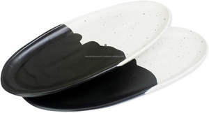 Assiettes jetables en céramique de porcelaine de nouveau design Ins Pattern pour l'usage à la maison de restaurant 100pcs quantité minimale de commande - Product Image 2