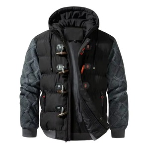 Adjustable New Arrival <b>Winter</b> Men's Hooded Puffer Jacket 100% Bamboo Fiber Heavy Duty Comfortable Breathable Best Quality - Product Image 1