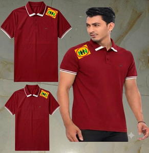 เสื้อเชิ้ตแขนสั้นผู้ชายลายจุด ผ้าฝ้ายอ๊อกซ์ฟอร์ด ระบายอากาศได้ดี ไม่เป็นขุย แห้งเร็ว มีโลโก้ด้านหน้า - Product Image 6