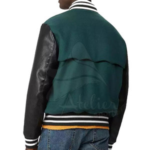 Veste universitaire à col montant avec broderie personnalisée en chenille et logo frontal - Product Image 5