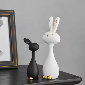Ornements de bureau modernes en forme de lapin pour le bureau et le salon Décoration intérieure décorative par Decor impex - Product Image 4