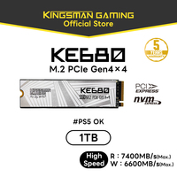 Kingsman Gaming KE680 1TB M.2 PCIe Gen4x4 SSD Internal Cangkang Aluminium Alloy untuk Desktop