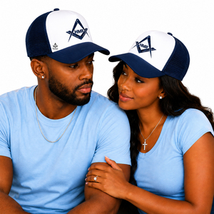 Casquette unisexe à visière plate et fermeture snapback, style régalia maçonnique héritage, vêtements grecs, pour fraternité et sororité - Product Image 1