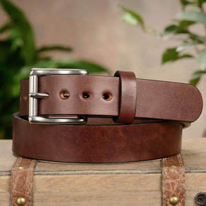 Cinturón de Cuero Genuino para Hombre con Hebilla Metálica |   Proveedor de Cinturones de Cuero Personalizados con Hebilla de Alta Resistencia y Durabilidad para Hombre - Product Image 4