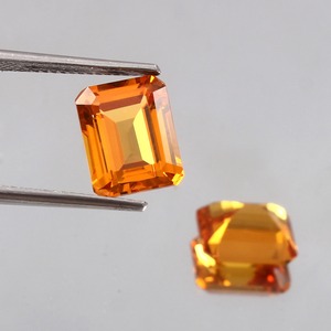 Dark Brandy Shade Octogone Paire Calibré Lab Citrine Pierres Précieuses pour la Fabrication de Bijoux Pierres Précieuses en Vrac Forme Octogonale - Product Image 1