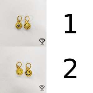 Juego de 5 Piezas de Dijes de Plata de Ley 925 con Certificación IGI, Diseño de Luna y Estrella con Incrustaciones de Diamantes - Product Image 1