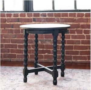 Mesa de Centro Extensible de Madera Negra Tornada Contemporánea con Acentos Modernos - Product Image 3