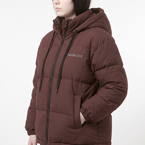 Chaqueta Acolchada de Invierno para Mujer, con Capucha, Manga Larga, Relleno Grueso de Poliéster, Color Sólido, Corte Regular, Tipo Pullover - Product Image 4