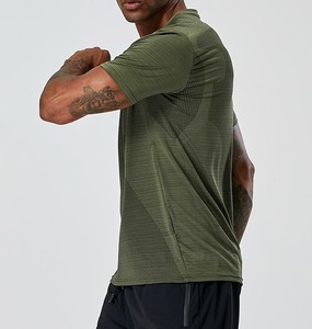Wholesale <b>Men's</b> Slim Quick Dry Reflective Strip <b>T</b>-<b>Shirt</b> Breathable <b>Cool</b> Fitness Running Gym Fitness Sets Round Neck Short Sleeve - Product Image 6
