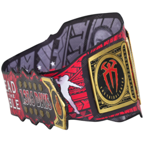 1316 Days Roman Championship Wrestle Mania 40 Édition Limitée Modern Era en Cuir de Vache Zinc Rouge/Bleu Carré Imperméable Personnalisable - Product Image 2