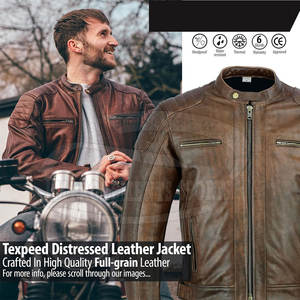Vêtements de course imperméables Vestes de moto en cuir Meilleur prix Veste de moto en cuir pour hommes - Product Image 5