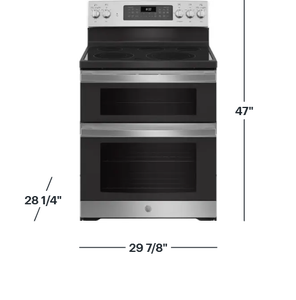 Cocina Eléctrica Independiente de 30 Pulgadas con Horno Doble, Placa de Vitrocerámica y Control por Perillas para Cocina - Product Image 1