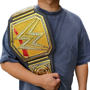 Gold Undisputed Title Championship Belt 1:1 Wrestling Collectibles Black World Heavyweight Leather Waterproof Breathable Unisex - Product Image 1