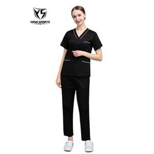 Fabricant de blouses d'infirmière unisexes sur mesure |   Fournisseur en gros d'uniformes médicaux OEM avec tissu tissé en Spandex/Polyester - Product Image 2