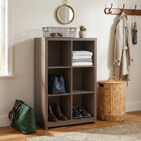 Armoire ouverte à 6 compartiments - Rangement moderne pour salon et chambre à coucher