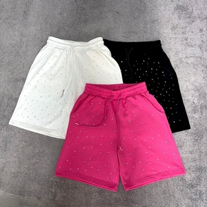 Shorts d'été décontractés pour hommes de haute qualité, personnalisables avec logo, séchage rapide, coupe ample, tricotés unis, mi-longs, vente en gros - Product Image 3