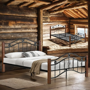 Domica-Estructura de cama de metal para uso doméstico, muebles de dormitorio, colección de Malasia, moderna y con estilo, doble, tamaño Queen, para uso doméstico - Product Image 3