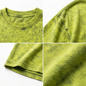 T-shirt délavé pour homme, coupe ample, coton vintage épais, style streetwear décontracté, confortable, respirant et durable - Product Image 6