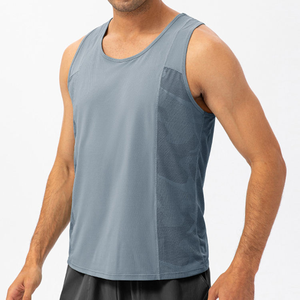 Custom Loose Running Muscle Mens Cotton Spandex Running Fitness Stringer Sports Gym <b>Workout</b> <b>Tank</b> <b>Tops</b> for Men - Product Image 2