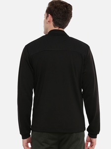 Veste matelassée en polaire noire pour homme, à capuche, imperméable, fermeture éclair sur le devant, col montant, vêtement d'hiver décontracté, couleur unie, coupe ajustée - Product Image 5