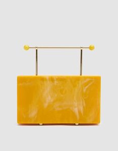 Bolso de Mano de Resina Acrílica Personalizado con Cadena, para Eventos Festivos, con Patrón de Mármol Brillante, Bolso de Moda Premium - Product Image 5