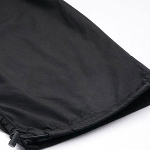 Pantalon de jogging en coton pour hommes, taille haute, multi-poches, avec cordon de serrage, coupe droite oversize, couleur foncée, style tendance, vente en gros - Product Image 6